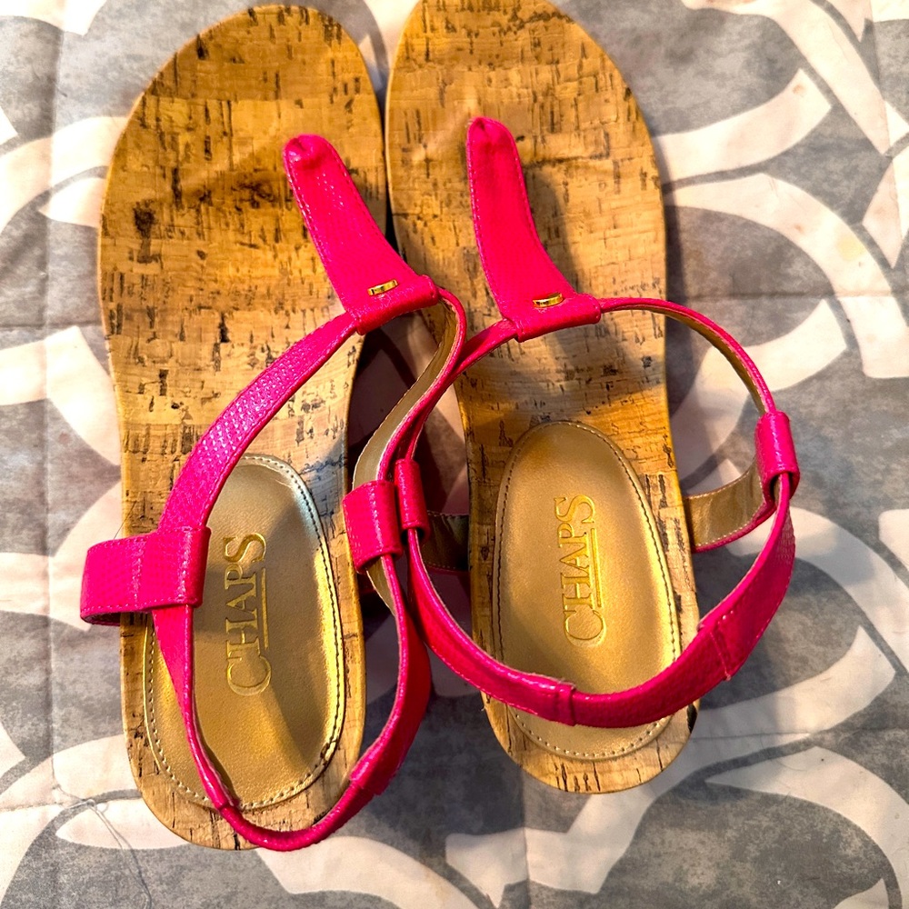 Chaps pink heeled sandal